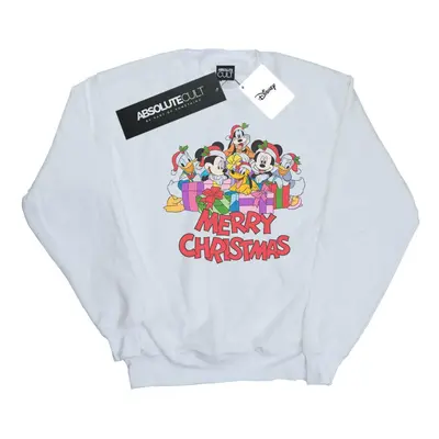 (3XL, White) Disney Mens Mickey Mouse And Friends Christmas Sweatshirt