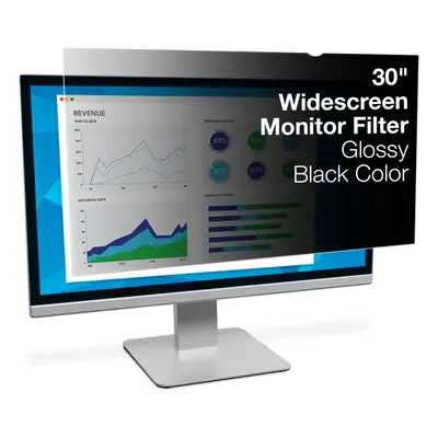 3M Privacy Filter for 30"" Widescreen Monitor (16:10) (PF300W1B) Black