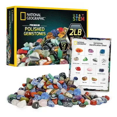 NATIONAL GEOGRAPHIC Premium Polished Stones - Pounds of 1/2-Inch Tum