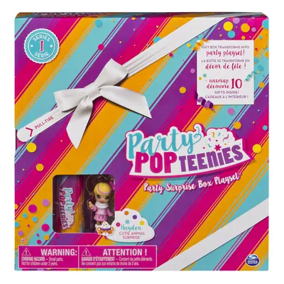 Party Popteenies - Cutie Animal Party Surprise Box Playset with Confetti Exclusive Collectible M