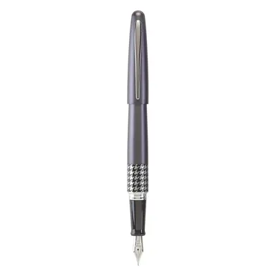 PILOT MR Retro Pop Collection Fountain Pen in Gift Box Gray Barrel with Houndstooth Accent Mediu