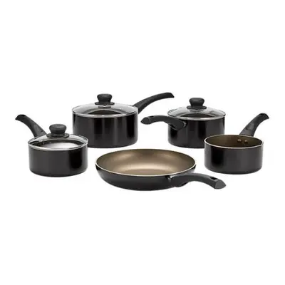 Judge Essentials Radiant Piece Non Stick Saucepan Set Black