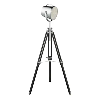 Modern Tripod Stage Floor Lamp Chrome And Black Base