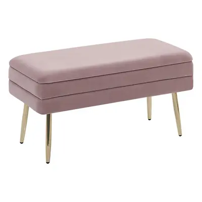 Storage Bench DURHAM Pink Velvet