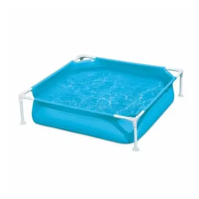 Summer Waves feet long and inches deep Plastic Frame Small Square Kiddie Swimming Pool, Above Gr