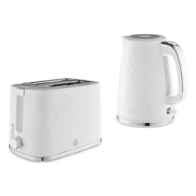 Swan Windsor White 1.7L 3KW Kettle & Slice Toaster Matching Set