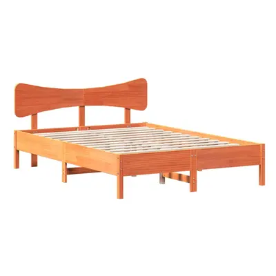 (wax brown, x cm) vidaXL Bed Frame without Mattress Bed Solid Wood Pine