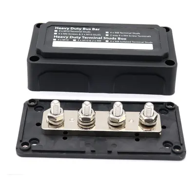 12/24V 300A Heavy Duty Terminal Block Boat Bus Bar Power Negative Distribution Box