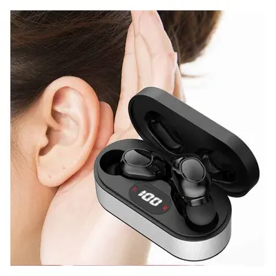 1Pair Digital Rechargeable Hearing Aids In-Ear Invisible Sound Voice Amplifier