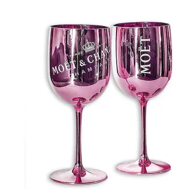 (6) Moet & Chandon Pink Ice Imperial Champagne Glasses