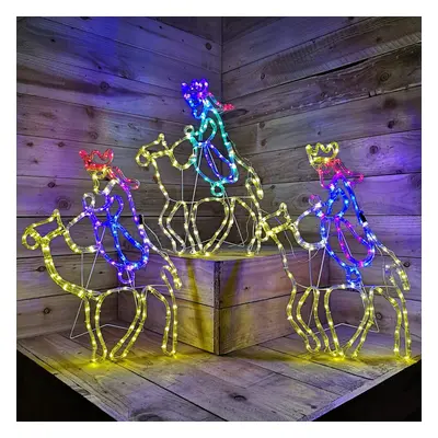 70cm Three Wise Men On Camels LED Outdoor Nativity Scene Christmas Decorations