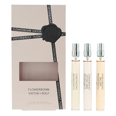 Viktor & Rolf Flowerbomb 3x 10ml EDP Travel Sprays Gift Set