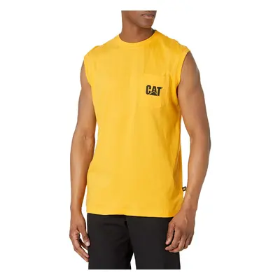 Caterpillar mens Trademark Sleeveless Pocket Tee work utility t shirts