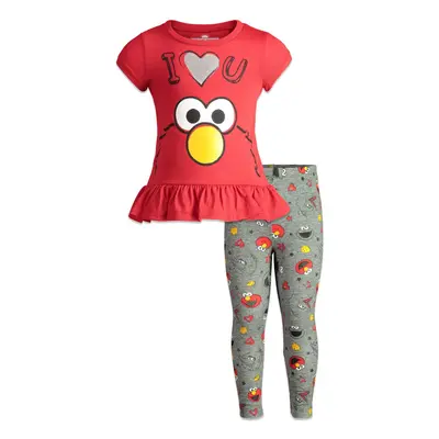 Sesame Street Elmo Big Bird Cookie Monster Toddler Girls T-Shirt and