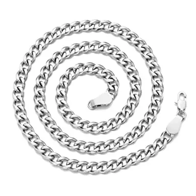 Philip Jones Men's 6mm Stainless Steel Inch Curb Chain Necklace