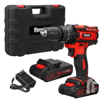 (EU Plug) 21V In Cordless Drill Power Drill Driver Hammer Combo Kit Double Speed with LED lighti