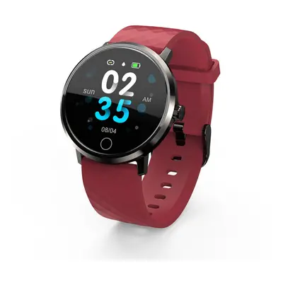 (Red) Heart Rate Blood Pressure Monitor Female Period Reminder Sport Modes Smart Watch