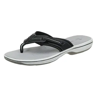 Clarks Women's Brinkley Jazz Flip Flop Black Synthetic M US