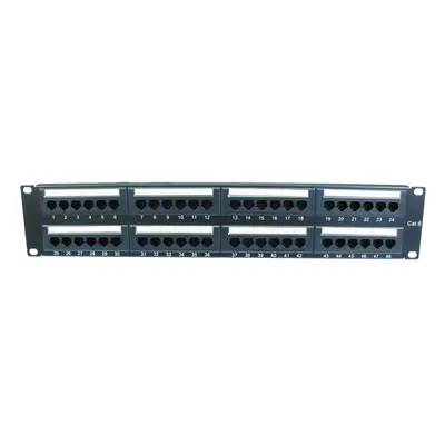 kenable Cat6 Gigabit Inch Rack Mountable Patch Panel Port 2U & Back Bar