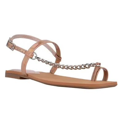 Guess Women's CERRI Flat Sandal Beige 7.5