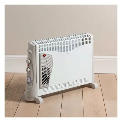 2000W Portable Electric Turbo Convector Heater Thermostat & Timer Free Standing