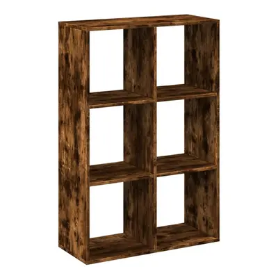 (smoked oak, 69.5 x x 103.5 cm) vidaXL Room Divider Bookcase Book Rack Bookshelf Engineered Wood