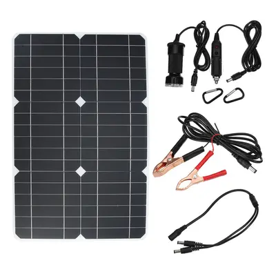 100W 18V Solar Panel Monocrystalline Silicon Battery Charger Kit for Cycling Climbing Hiking Cam