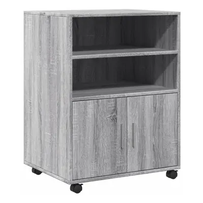 (grey sonoma) vidaXL Rolling Cabinet Mobile Filing Cabinet Storage Cabinet Engineered Wood