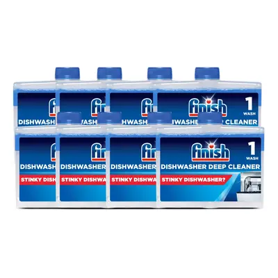 Finish Dishwasher Machine cleaner Original Pack of 8, 250ml Each Deep cleans and Helps to prolon