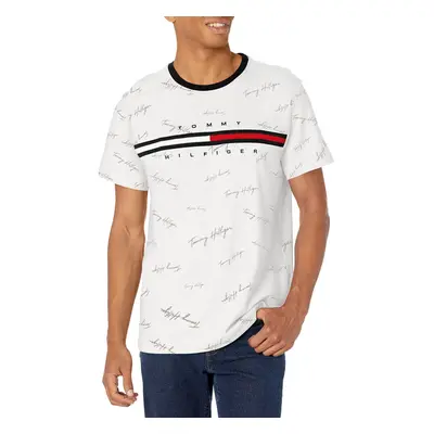 Tommy Hilfiger Mens Short Sleeve Signature Stripe graphic T-Shirt Scr