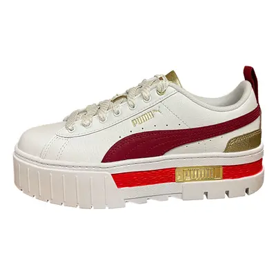 PUMA Mayze Glitz (Big Kid) Puma White/Persian Red/Puma Team Gold 6.5 B