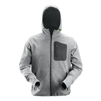 (S, Grey/Black) Snickers Mens Fleece Hoodie