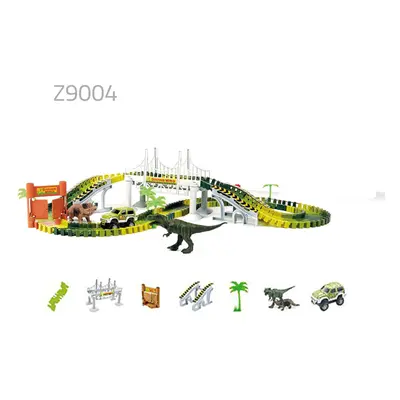 (Z9004) Dinosaur World Flexible Racing Car Track Toys Construction Play Game Educational Set Toy