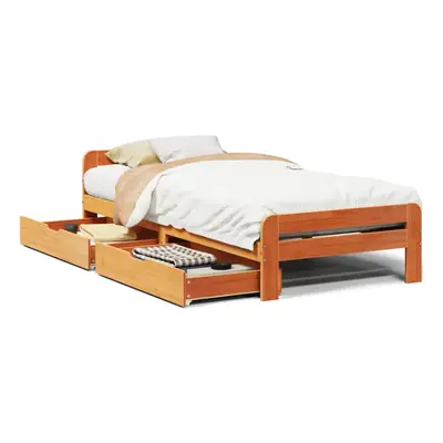 (wax brown, x cm) vidaXL Bed frame without Mattress Bed Wax Solid Wood Pine