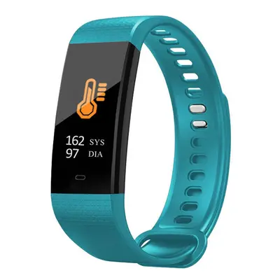 (Cyan) Color Screen Smartband Heart Rate Blood Pressure Activity Monitor Fitness Tracker Smart W