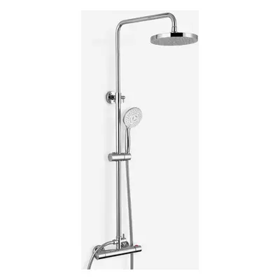 Rosa Round Exposed Thermostatic Dual Control Shower Mixer - Riser Rail Kit & Easy Fittings