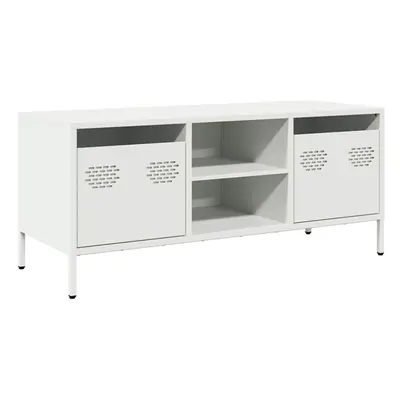 (white) vidaXL TV Cabinet TV Stand Media Hifi Cabinet TV Unit Cold-rolled Steel