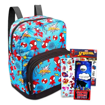 Fast Forward New York Marvel Spiderman Preschool Backpack for Kids Toddlers - Pc School Supplies