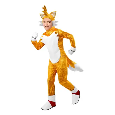 (L, Gold/White) Sonic The Hedgehog Childrens/Kids Deluxe Tails Costume