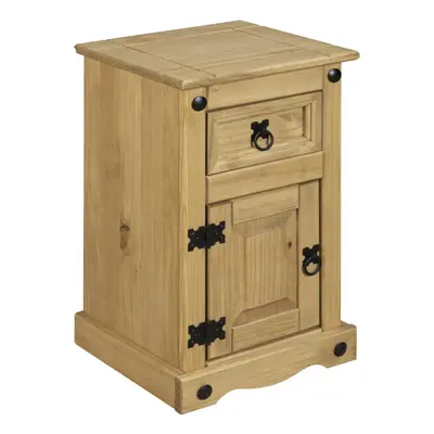 Corona Pine Bedside Cabinet Drawer Door Side Table Nightstand