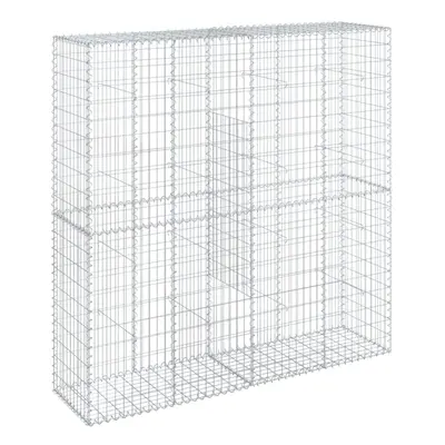 (200 x x cm) vidaXL Gabion Basket with Cover Gabion Raised Bed Gabion Cage Galvanised Iron