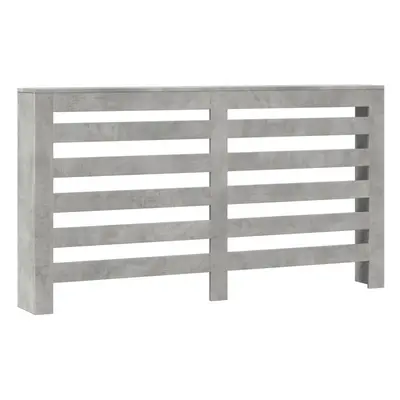 vidaXL Radiator Cover Heater Cover Slat Cabinet Concrete Grey Engineered Wood