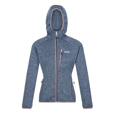 (14 UK, Coronet Blue/Heather) Regatta Womens/Ladies Newhill Marl Hooded Fleece Jacket