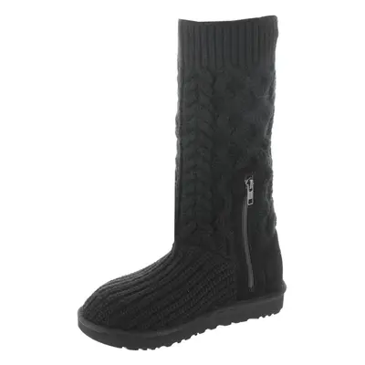 UGG Women's Classic Cardi Cabled Knit Boot Black