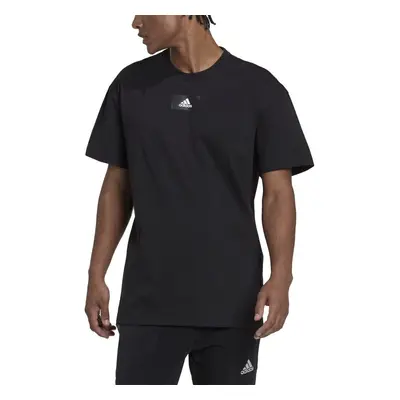 adidas Men's Essentials FEELVIVID Drop Shoulder Tee Black/Black Smal