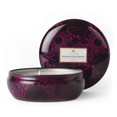 Voluspa Decorative Wick Tin/Santiago Huckleberry 12oz Tin