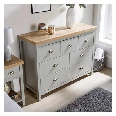 Home Source Avon Drawer Chest Bedroom Storage Unit Grey