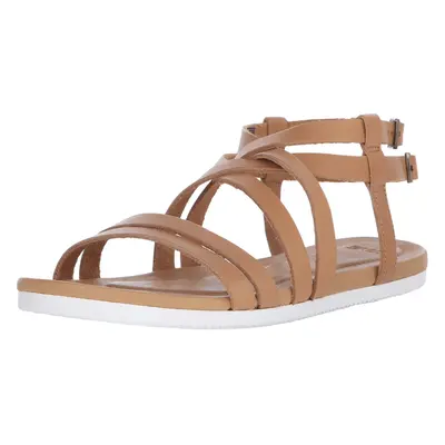 Teva Women's Avalina Crossover Leather Sandal Tan 5.5 US