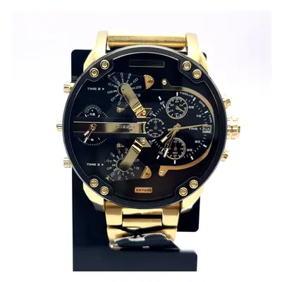 NEW GENUINE DIESEL MR DADDY 2.0 DZ7333 57MM YELLOW GOLD MEN'S WATCH