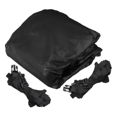 (12ft) 12ft / 14ft / 16ft / 18ft Jon Boat Cover 210D Black Waterproof Sun Protection